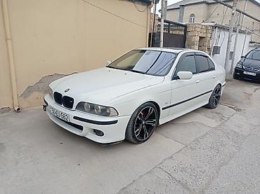BMW: BMW 5 Series (E39) sedan – ağ rəngdə, M-paket vizual üslubunda — 5