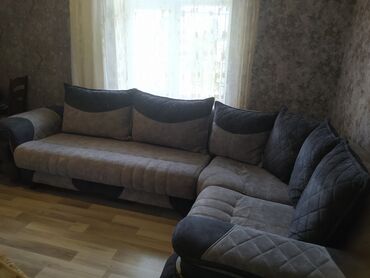 acilib baglanan carpayi: Угловой диван, Б/у, Раскладной, С подъемным механизмом, Ткань, Нет доставки
