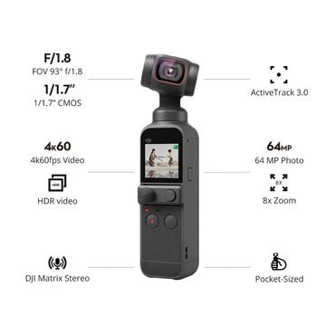 прокат видеокамеры: DJI Pocket 2 Компактная удобная камера снимает видео и фото