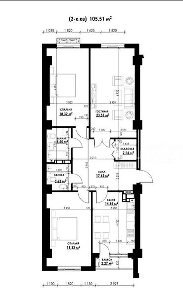 Продажа квартир: 3 комнаты, 105 м², Элитка, 2 этаж, Готовая ПСО (под самоотделку) at lalafo.kg — 8 Продажа квартир: 3 комнаты, 105 м², Элитка, 2 этаж, Готовая ПСО (под самоотделку) — 8