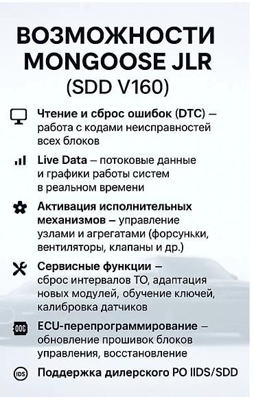 жорго техника: Автосканер MONGOOSE JLR V160 (SDD/IDS) Профессиональный J2534-адаптер — 3