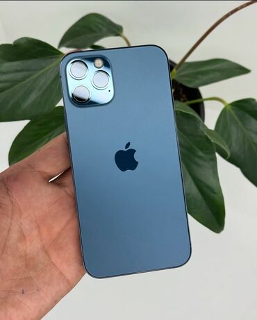 ноте 5: IPhone 12 Pro, Колдонулган, 128 ГБ, Blue Titanium, Коргоочу айнек, 74 %