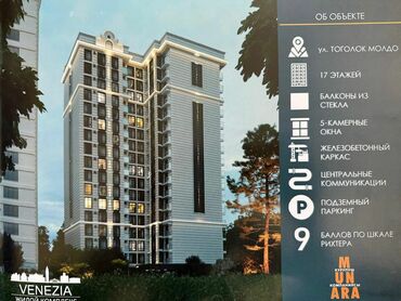 Продажа квартир: 1 комната, 44 м², Элитка, 5 этаж, ПСО (под самоотделку)