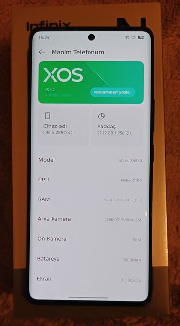 Infinix: Infinix Zero 40, 256 GB, rəng - Qara, Sensor — 3