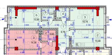 Продажа квартир: 2 комнаты, 61 м², Элитка, 3 этаж, ПСО (под самоотделку)