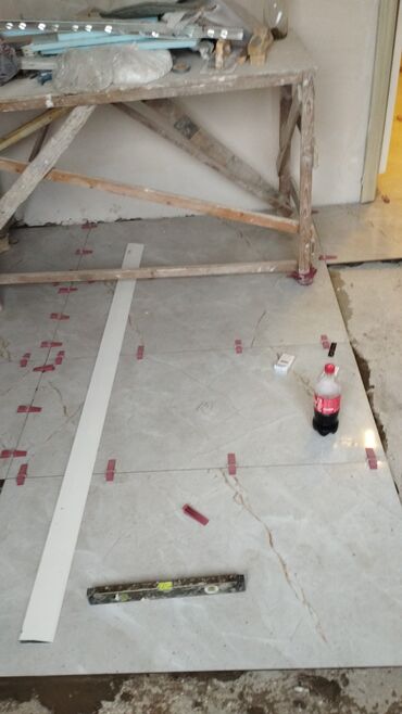 Plitə işləri: Mərmər naxışlı keramika kafel və plitə döşəmə/divar işi - Məkan — 6