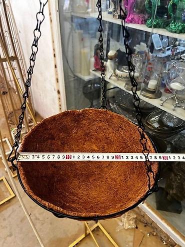 Bitkilər üçün dibçəklər: Dibçək qabı saman 14 /12 (sallanan) Dibçək qabı saman 14 /12 — 4