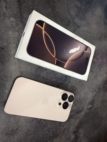13 айфон про макс: IPhone 16 Pro, Б/у, 256 ГБ, Золотой, Защитное стекло, Кабель, Коробка, 98 %
