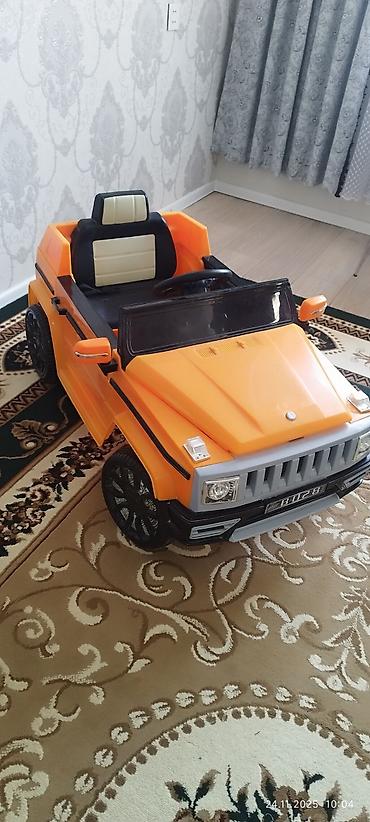 uşaqlar ucun lovhə: Uşaq elektrik maşını – off-road üslublu, narıncı rəng - Güclü kuzov — 1