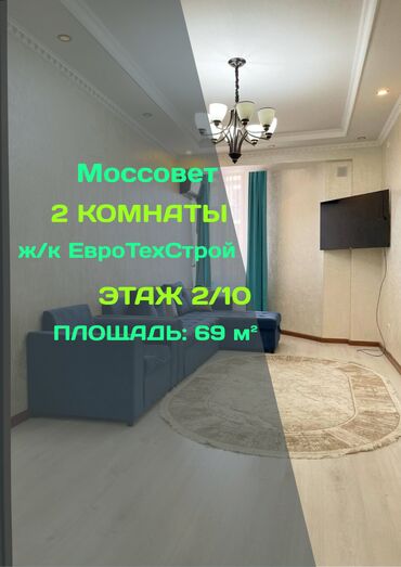 квартира черемушки снять: 2 комнаты, 69 м², Элитка, 2 этаж, Евроремонт