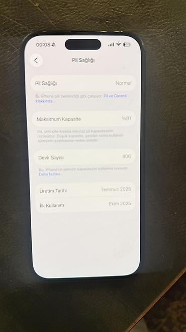 iphone 16 işlənmiş: IPhone 16, 128 GB, Qara, Face ID — 2