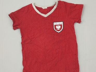koszulka biało czerwona: Koszulka, H&M Kids, 12-18 m, stan - Dobry