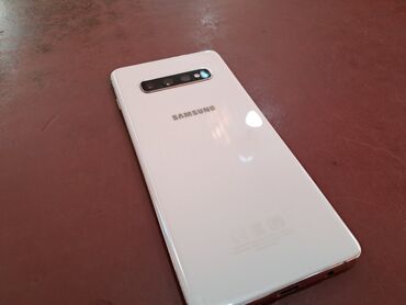 телефоны в бишкеке цены: Samsung Galaxy S10 Plus, Б/у, 8 ГБ, цвет - Белый, 2 SIM