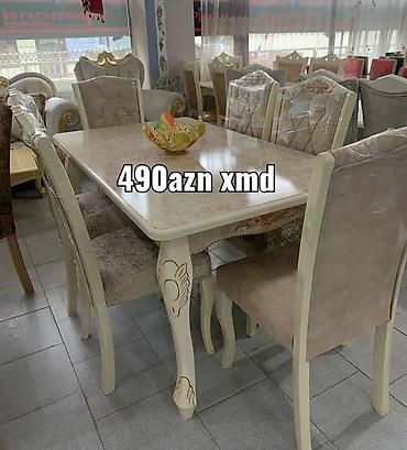Ev və bağ: Qonaq otağı üçün, Yeni, Açılmayan, Dördbucaq masa, 6 stul — 3