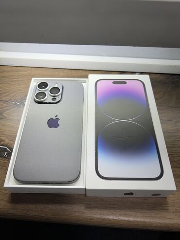 iphone xr 256 цена в бишкеке: IPhone 14 Pro, Б/у, 256 ГБ, Deep Purple, Защитное стекло, Чехол, Коробка, 88 %