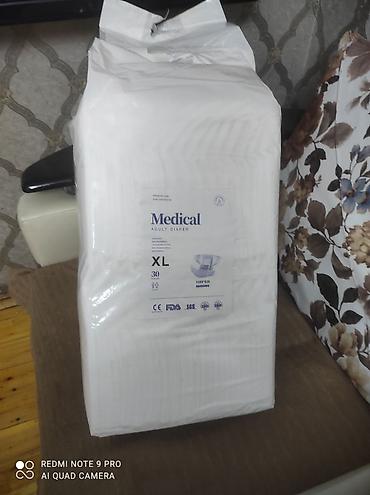 Tibbi avadanlıq: Böyük razmer pampres .razmeri XL .PACKADA 30 EDED VAD.PACKASİ 24 — 1
