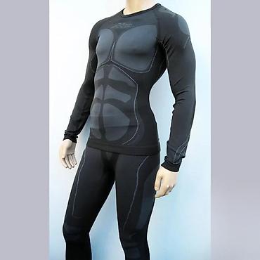 Trenerke: Muški set termo/kompresione odeće za trening – gornji deo dugih rukava — 1