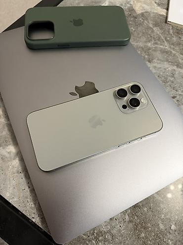 IPhone 15 Pro Max, Б/у, 256 ГБ, Серебристый, Чехол, 81 %
