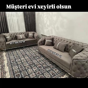 Mebel dəsti – 2 ədəd salon divanı - Model: Klassik-Modern üslubda