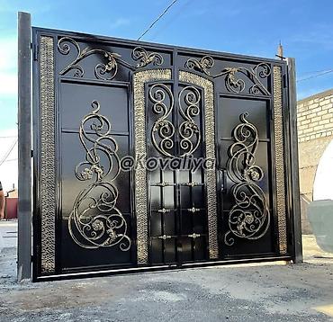 Həyət darvazaları: Metal EN MMC olaraq istədiyiniz forma və ölçüde demir işlerinin — 5