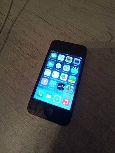 симка в сейфе: IPhone 4, Колдонулган, 32 ГБ, Кара, Кабель