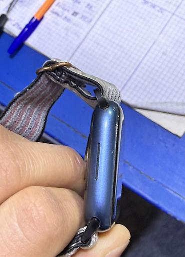 sazz problem: Apple Watch Series 7. 44mm mavi alüminium korpus, toxumalı elastik — 4