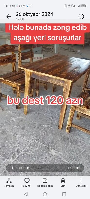 Bağ, çöl masa və oturacaq dəstləri: Bağ, çöl masa və oturacaq dəstləri