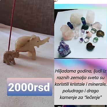 prodavnica amblema: Set dekorativnih predmeta od kamena i kristala. - Dve figurice — 1