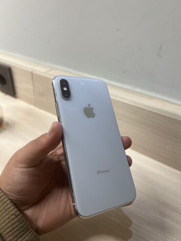 Apple iPhone: IPhone X, Б/у, 64 ГБ, Белый, Чехол, 100 %