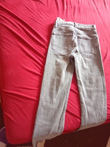 metalik pantalone: Zara farmerice, 32 velicina