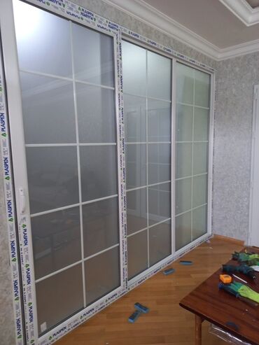 Plastik pəncərələr: Yeni İkiqat şüşə paketi Plastik pəncərə, Еni: 100 sm, Uzunluğu: 100 sm, Pulsuz quraşdırma — 31