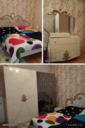 кровать: İkinəfərlik çarpayı, Dolab, Termo, 2 tumba, İşlənmiş