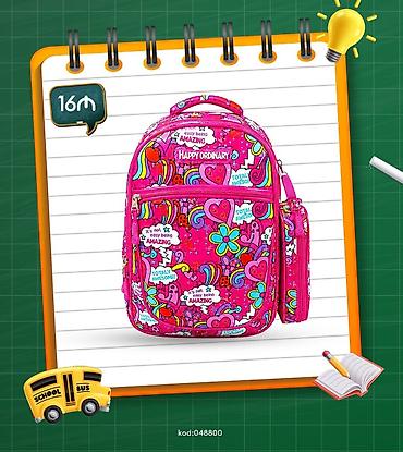 mekteb çanta: 🎒MƏKTƏBLİ ÇANTALARI 1. Minimalist Müasir Çanta (Kod: 048567) ❌İlkin — 1