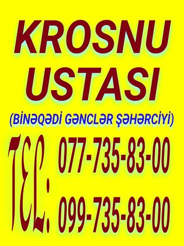 Santexnik işləri: Krosnu ustası (peyk antenalarının quraşdırılması və təmiri üzrə