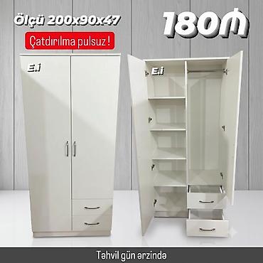 2 Qapılı Dolab 180Azn💥 ✔️Rəng seçimi var Ölçü 200x90x47 ✔️ Şəhər