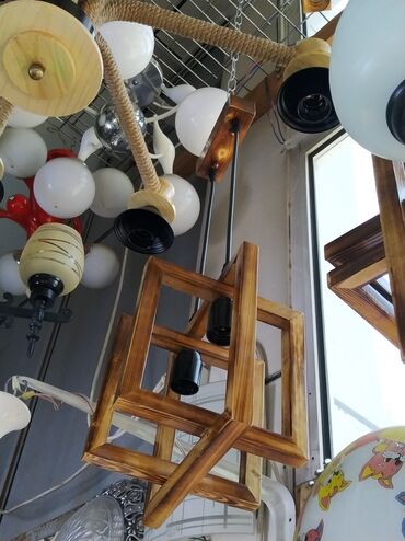 lüstür: Çılçıraq, 2 lampa, Taxta
