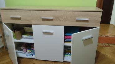 Dressers: Cabinet, color - Beige, Used