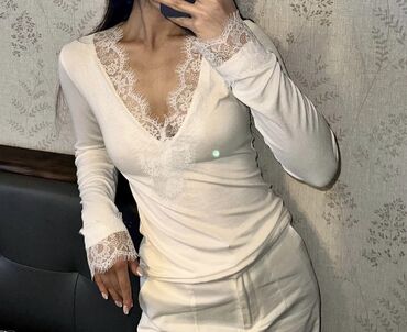 стик воск для волос: Блузка, Трикотаж, Solid print