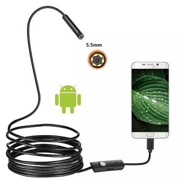 телефон fly андроид 4 2 2: Mini kamera/endoskop, 1.5 metr sərt kabel, led işıq, formatı 640x480