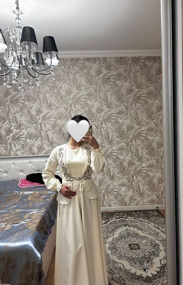 платье на кыз узату: Вечернее платье, Длинная модель, С рукавами, XL (EU 42)