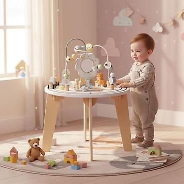 topmove kofer: Drveni 5u1 edukativni interaktivni sto za decu – ECOTOYS Šifra — 1