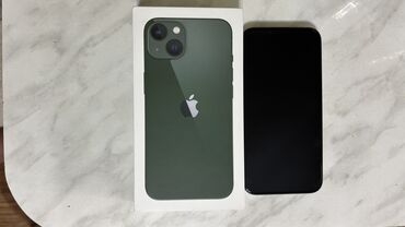 хонор 8s: IPhone 13, Колдонулган, 128 ГБ, Жашыл, Коргоочу айнек, Кабель, Куту, 87 %
