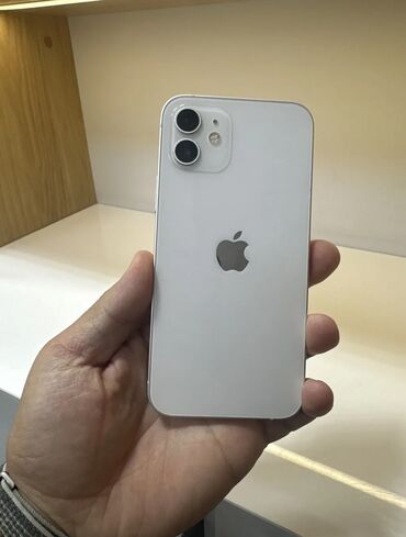телефон бишкек бу: IPhone 12, Б/у, 64 ГБ, Белый, Защитное стекло, Чехол, Кабель, 810 %