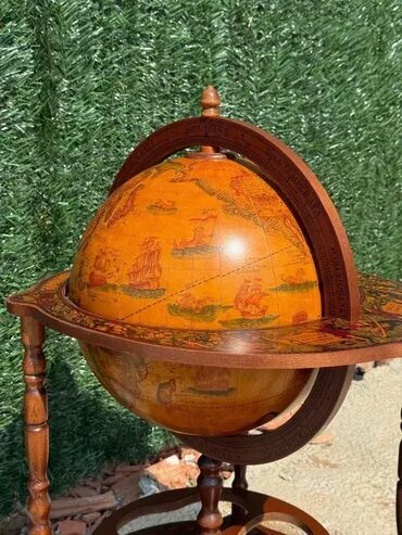 RS - Antique Drinks Carts: Stilski globus bar / kolica za piće - ODLIČNO STANJE U odličnom — 2