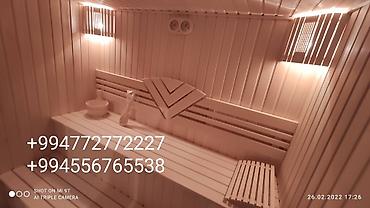 tam insaat: Sauna tikintisi, sunaların yığılması saunaların hazırlanması — 2