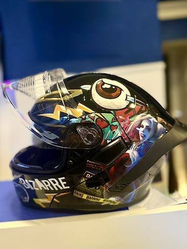 tok matoru: Motorsiklet üçün tam üzlü kask – “BIZARRE” dizayn - Korpus: parlaq — 5