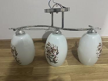 divar saat sekilleri: Çılçıraq, 3 lampa, Şüşə — 2