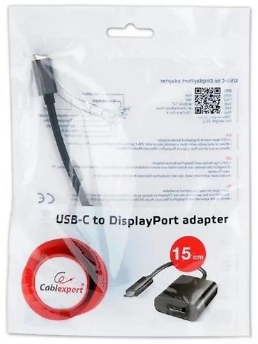 Adapteri i punjači za laptop: USB-C na DisplayPort adapter (Cablexpert), dužina kabla 15 cm. - — 3