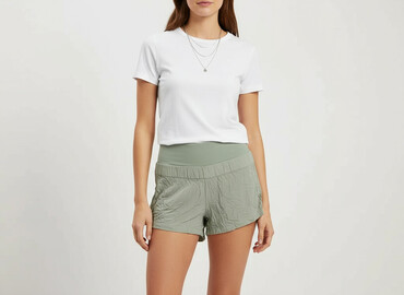 spodnie ze streczem co to znaczy: H&M, Szorty damskie, rozmiar M