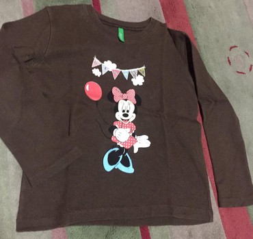 bodi za devojcice 8 godina: Benetton, Round neck, Long sleeve, Minnie Mouse, 110-116